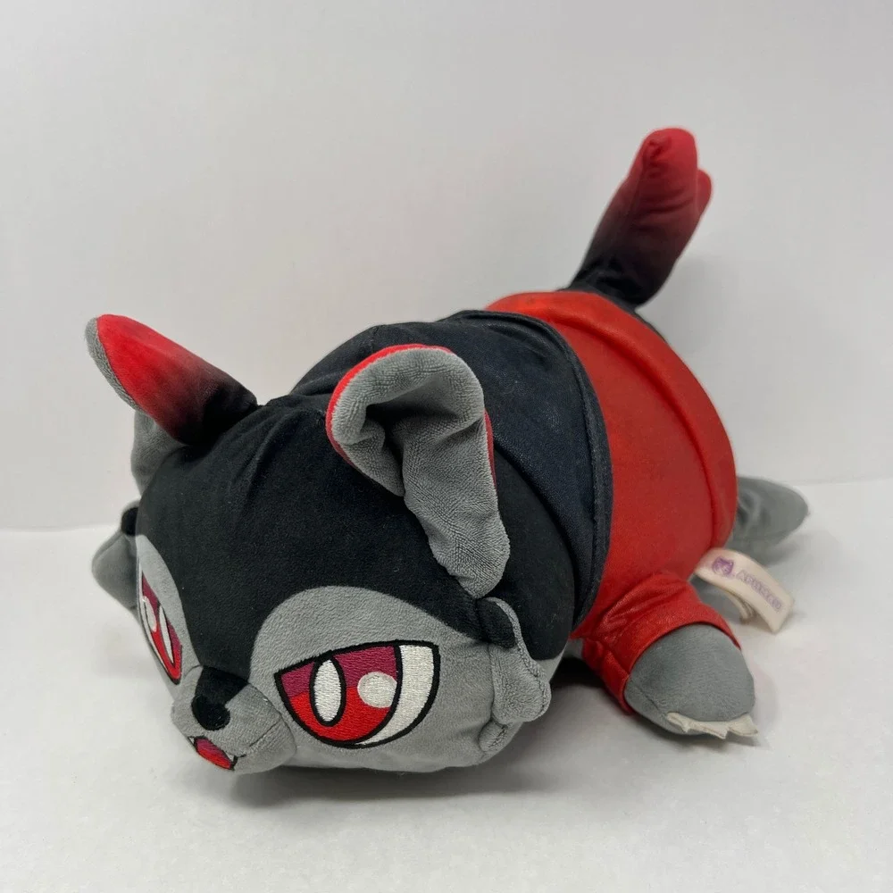 Aphmau MeeMeows Ultima Aaron Cat Plush 11 Inch Red Black Mystery Catface Wolf
